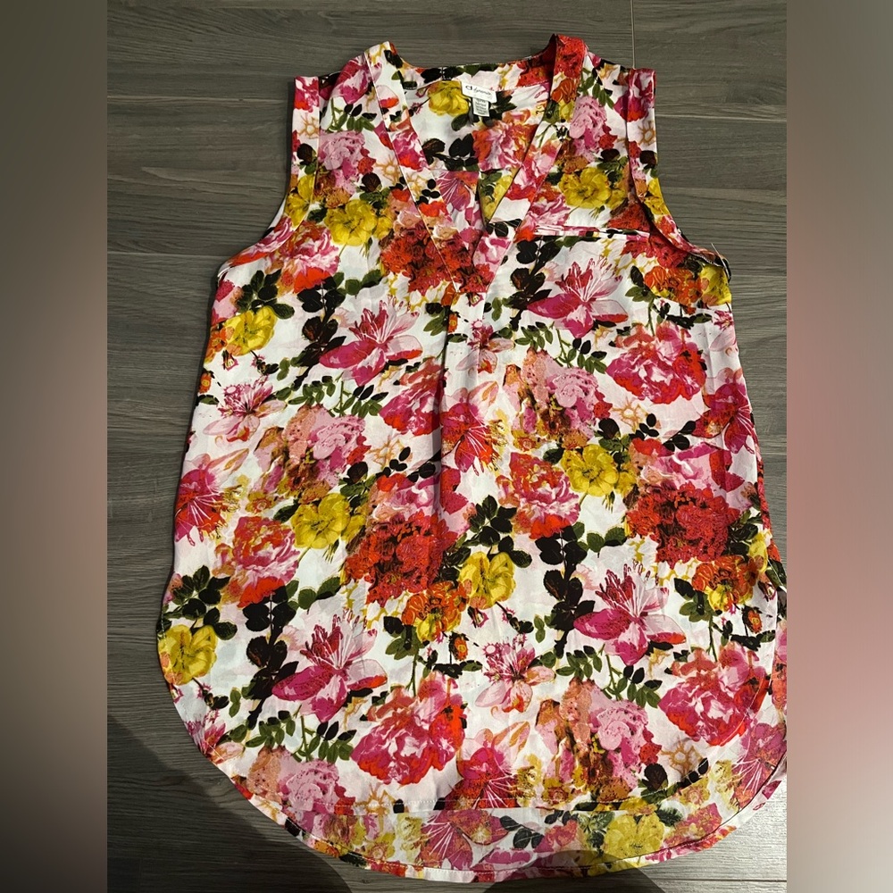 Floral tank blouse